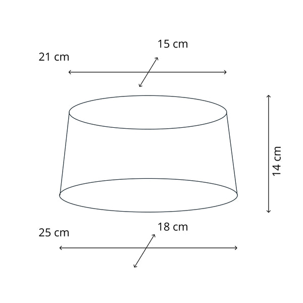 Detailaufnahme des cremefarbenen Lampenschirms in ovaler Form. Ideal für gemütliches Licht und eine stilvolle Raumgestaltung.