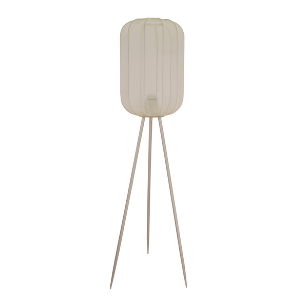 Die cremefarbene Stehleuchte Lecce begeistert mit ihrem Japandi-Design. Ideal für eine harmonische Atmosphäre in jedem Raum.