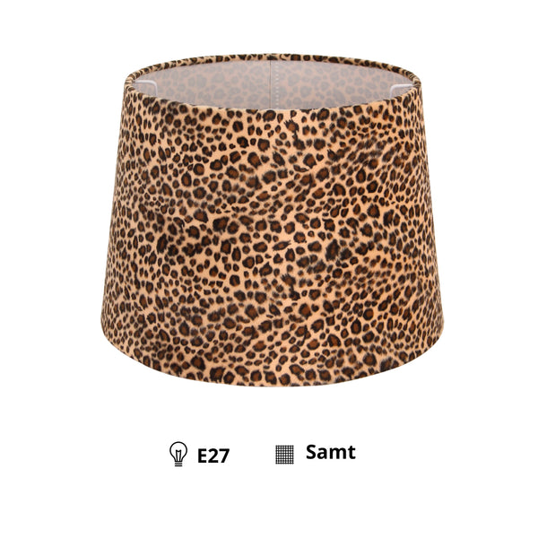 Detailansicht des Leo Lampenschirms in sanftem Beige.