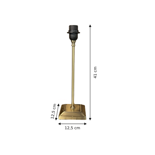 Maßzeichnung mit allen Abmessungen in Zentimetern: Various Lampenfuß - Bronze - 41 cm - Metall - E27