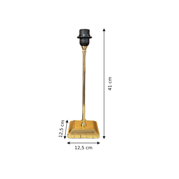 Maßzeichnung mit allen Abmessungen in Zentimetern: Various Lampenfuß - Gold - 41 cm - Metall - E27