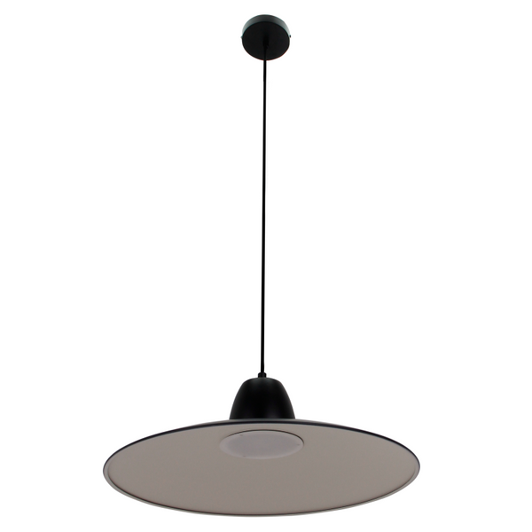 Detailaufnahme der schwarzen Pendelleuchte Roma im industriellen Design. Perfekt für eine moderne, stilvolle Beleuchtung.