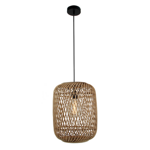 Die braune Pendelleuchte Cross bringt ländlichen Charme in Ihr Zuhause. Ideal für gemütliche Essbereiche.