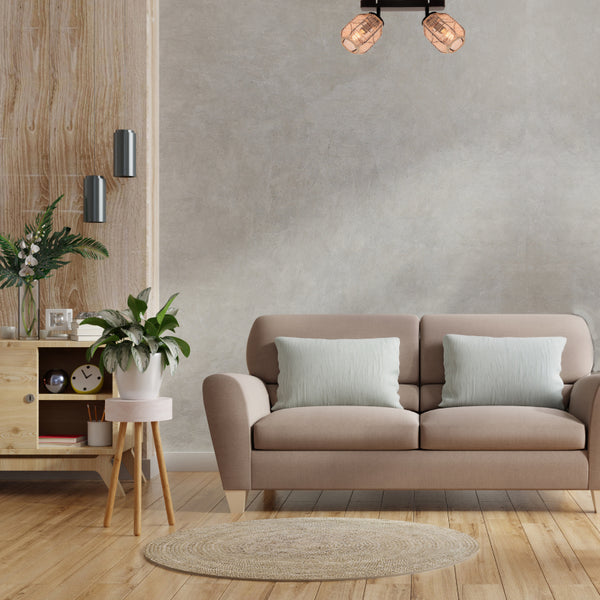 Detailaufnahme der braunen Deckenleuchte Nature Jute.