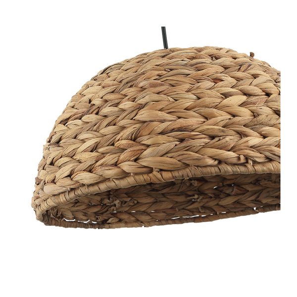 Detailansicht der braunen Pendelleuchte Nature Treccia. Ihr bohemian Flair verleiht jedem Raum eine gemütliche Atmosphäre.