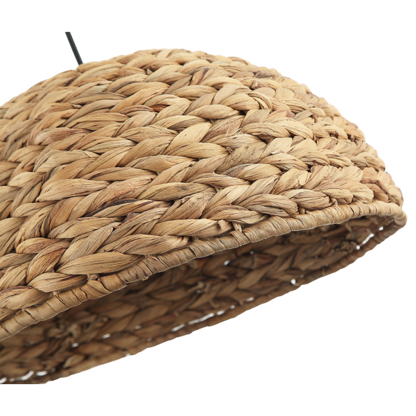 Detailaufnahme der braunen Pendelleuchte Nature Treccia. Perfekt, um einen bohemian Flair in den Raum zu bringen.