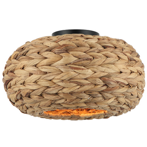 Braune Deckenleuchte Nature Treccia mit natürlichem Flair. Perfekt für eine gemütliche Atmosphäre im Wohn- oder Schlafraum.