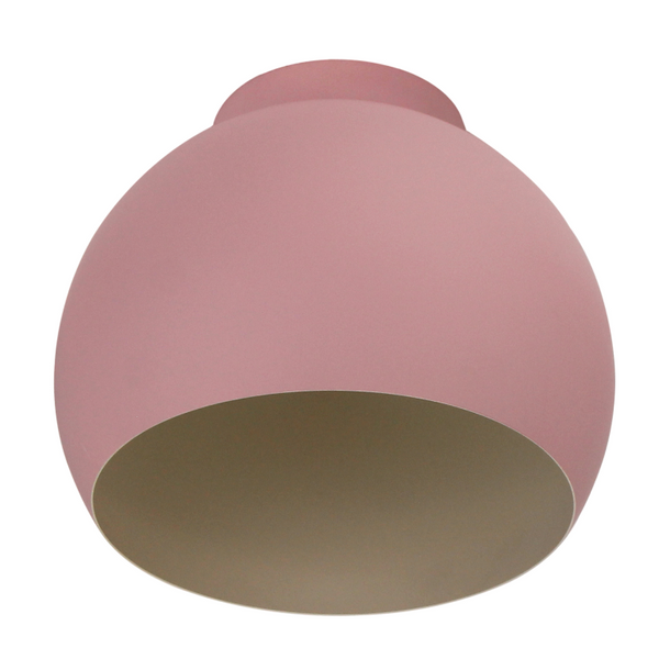 Detailansicht der rosa Sfera Deckenleuchte mit modernem Design. Perfekt für eine sanfte, stilvolle Beleuchtung im Raum.