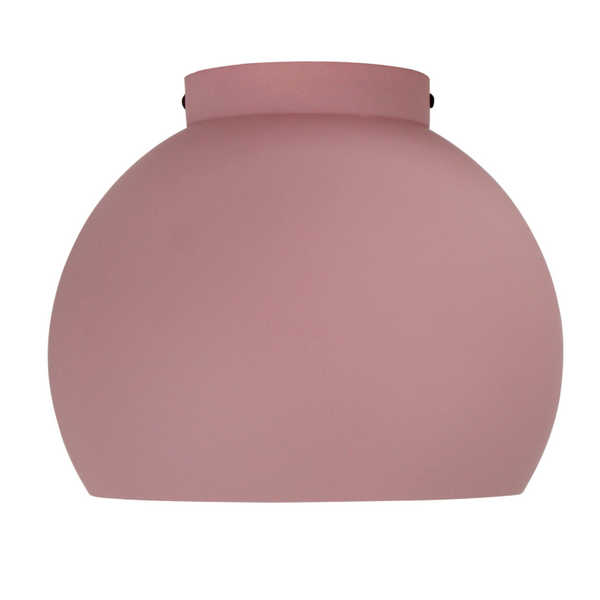 Detailansicht der modernen rosa Deckenleuchte Sfera. Sie verleiht jedem Raum einen Hauch von Eleganz und Stil.