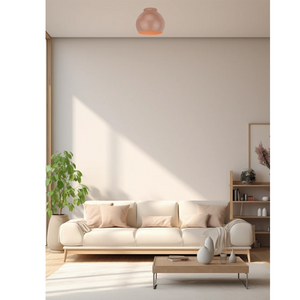 Die taupe Deckenleuchte Sfera bringt modernes Flair in jeden Raum. Ihr sanftes Licht schafft eine behagliche Atmosphäre.