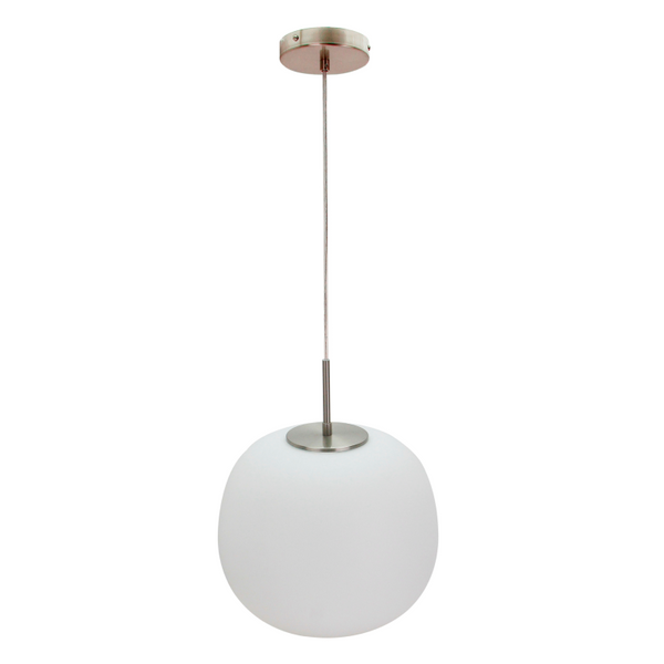 Die Opalino Pendelleuchte in Weiß besticht durch ihr elegantes Design. Ideal für eine stilvolle Beleuchtung über Esstischen.