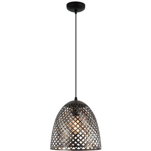Moderne Pendelleuchte Pavia in Schwarz mit industriellem Flair. Perfekt für eine stilvolle Beleuchtung über Esstischen.