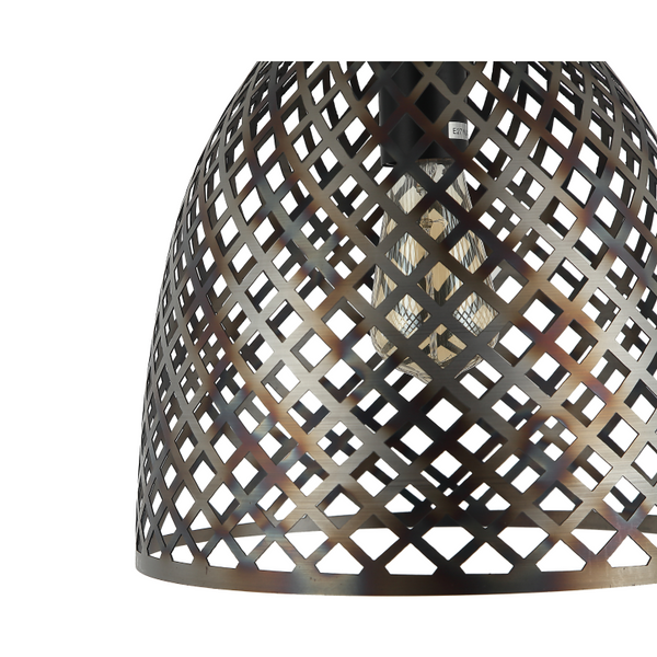 Detailansicht der schwarzen Pendelleuchte Pavia mit industriellem Charme. Perfekt für moderne Essbereiche und gemütliche
