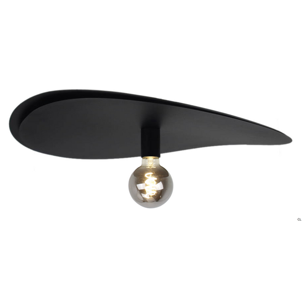 Die schwarze Chericoni Piatto Deckenleuchte überzeugt mit ihrem minimalistischen Design.