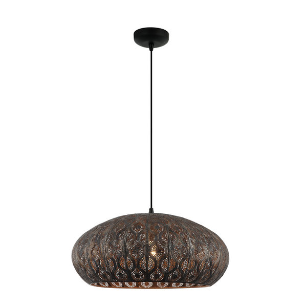Schlichte schwarze Pendelleuchte Rolo mit modernem Design. Perfekt für stilvolle Akzente über Esstischen oder Theken.