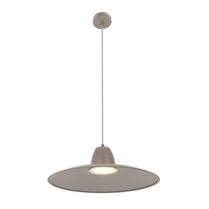 Die cremefarbene Roma Pendelleuchte mit 48 cm Durchmesser verleiht jedem Raum einen industrial-chic Touch.