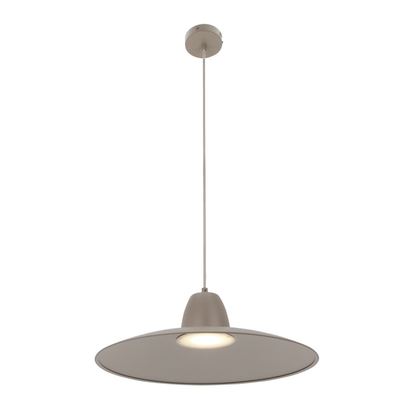 Die cremefarbene Roma Pendelleuchte mit 48 cm Durchmesser verleiht jedem Raum einen industrial-chic Touch.