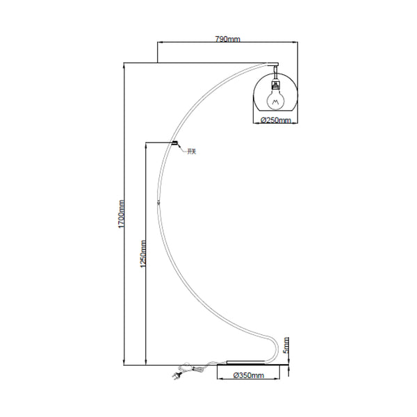 Detailaufnahme der schwarzen Sfera Stehleuchte mit modernem Design. Ideal zur stimmungsvollen Akzentuierung in jedem Raum.