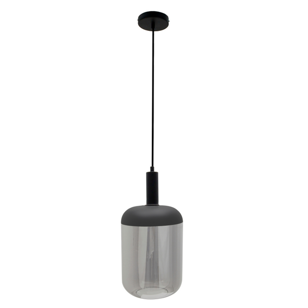Detailaufnahme der schwarzen Pendelleuchte Specchio opaco.
