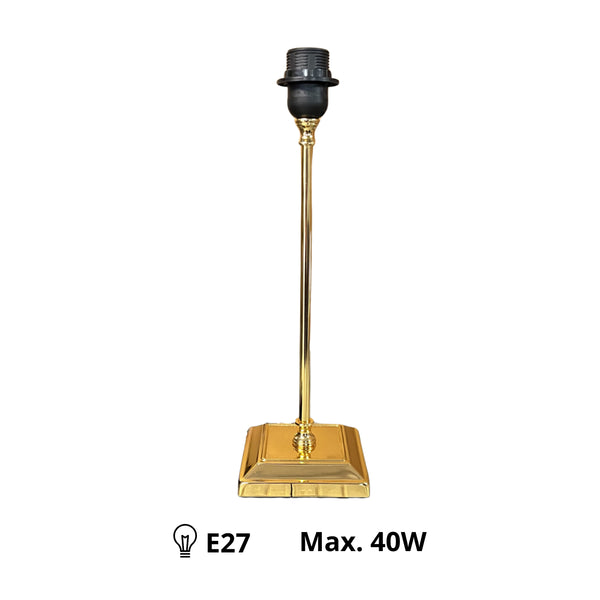 Eleganter Lampenfuß in Gold mit 38 cm Höhe. Ideal für klassische Interieurs und stilvolle Beleuchtungslösungen.