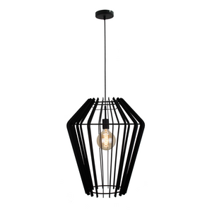 Moderne Pendelleuchte Tavola in Schwarz mit einem Durchmesser von 50 cm. Perfekt für stilvolle Akzente in hohen Räumen.