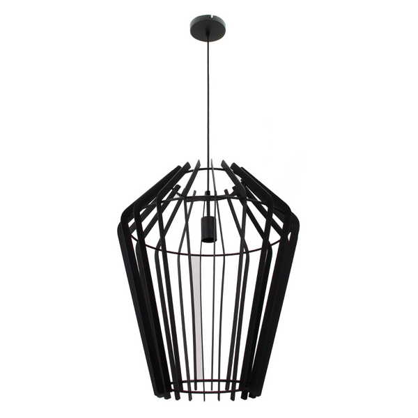 Detailaufnahme der schwarzen Pendelleuchte Tavola. Ihr modernes Design setzt elegante Akzente in jedem Wohnraum.