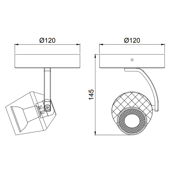 Detailansicht der schwarzen Tavola Deckenleuchte von Chericoni. Modernes Design, ideal für stilvolle Wohnräume.