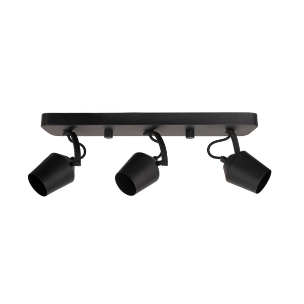 Detailansicht der modernen Deckenleuchte Tavola in elegantem Schwarz. Ideal für stilvolle Akzente in jedem Raum.