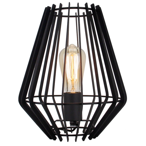 Die schwarze Tischleuchte Tavola bringt industrialen Charme in Ihr Zuhause. Ideal für stimmungsvolle Akzente im Wohnzimmer.