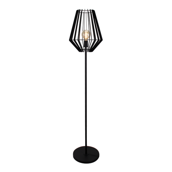 Moderne Stehleuchte Tavola in elegantem Schwarz mit 160 cm Höhe. Perfekt für stilvolle Akzente im Wohnraum.