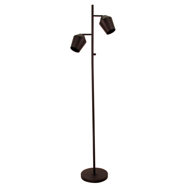 Detailansicht der schwarzen Tavola Stehleuchte. Ihr minimalistisches Design fügt sich harmonisch in moderne Wohnräume ein.