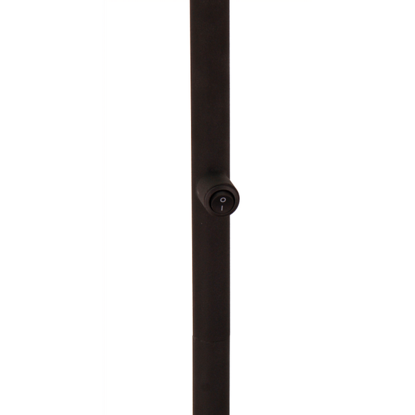 Detailansicht der schwarzen Stehleuchte Tavola, die mit ihrem minimalistischen Design jeden Raum aufwertet.