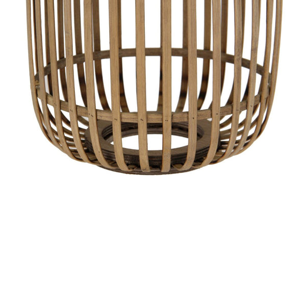 Detailansicht der beigen Woven Pendelleuchte mit modernem Design. Sie bringt eine warme Atmosphäre in jeden Raum.