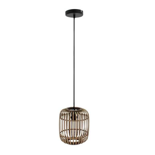 Detailansicht der beigen Woven Pendelleuchte. Ihr modernes Design bringt Wärme in jeden Raum und setzt stilvolle Akzente.