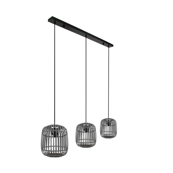 Detailansicht der grauen Woven Pendelleuchte von Various. Ihr modernes Design bringt Eleganz in jeden Raum.