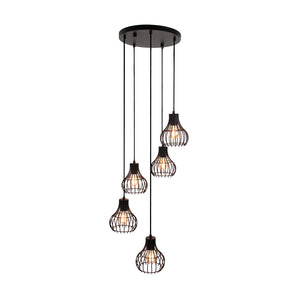 Moderne hängende Lampe Goccia in elegantem Schwarz. Sie bringt zeitgemäßen Chic und warmes Licht in jeden Raum.