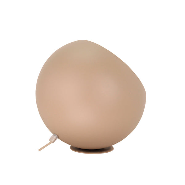 Detailaufnahme der cremefarbenen Tischleuchte Sfera.