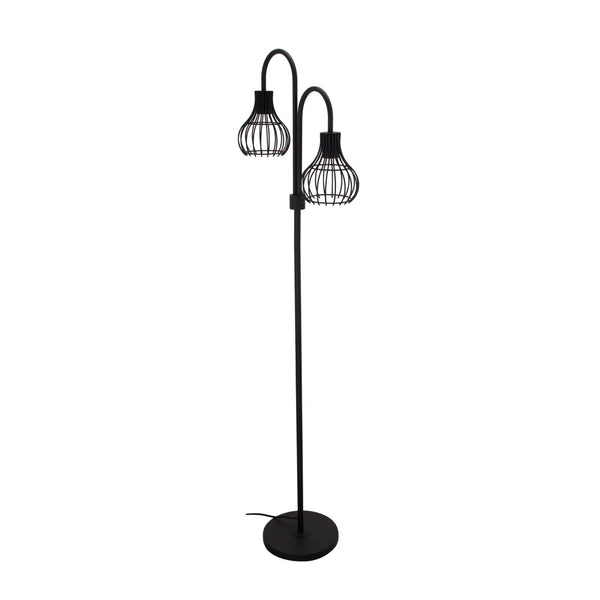 Detailansicht der modernen Stehleuchte Cipolle in elegantem Schwarz. Ideal für eine stilvolle Beleuchtung in jedem Wohnraum.