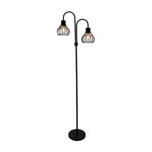 Moderne Stehleuchte Cipolle in elegantem Schwarz. Perfekt für stilvolle Akzente in Wohnräumen und gemütliche Leseecken.