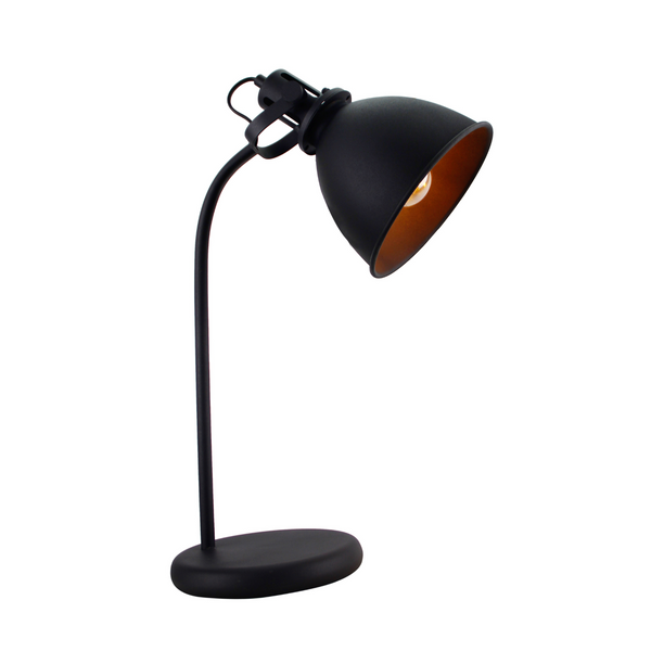 Schlichte schwarze Tischleuchte aus der Industrie-Serie. Perfekt für einen modernen, industriellen Look im Wohnbereich.