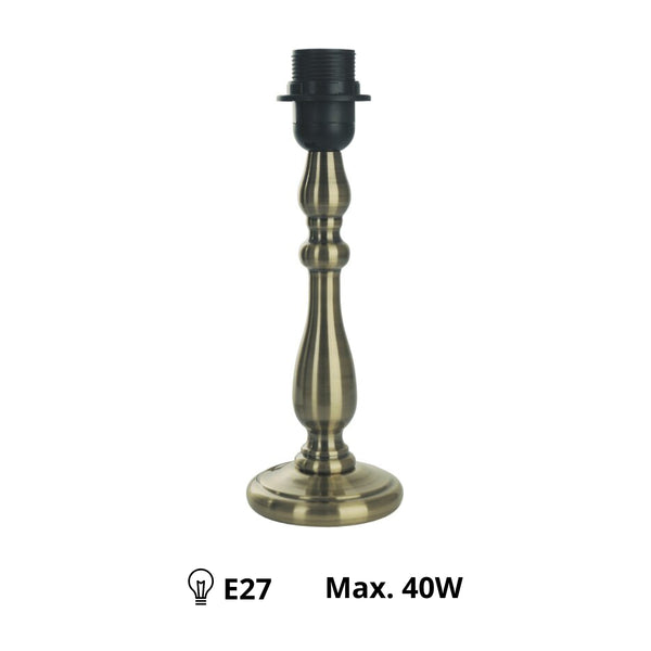 Detailansicht des eleganten Lampenfußes in Bronze. Dieser 26 cm hohe Fuß verleiht jedem Raum einen Hauch von Eleganz.