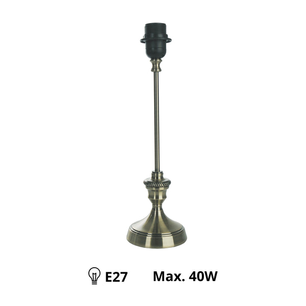 Detailaufnahme des bronzen Lampenfußes H37 cm. Dieser elegante Fuß verleiht jeder Lampe einen Hauch von Luxus.
