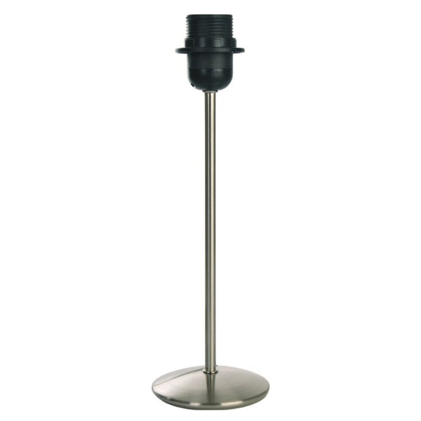 Moderner Lampenfuß aus gebürstetem Eisen mit einer Höhe von 29 cm. Ideal für zeitgemäße Leuchten und elegante Akzente.