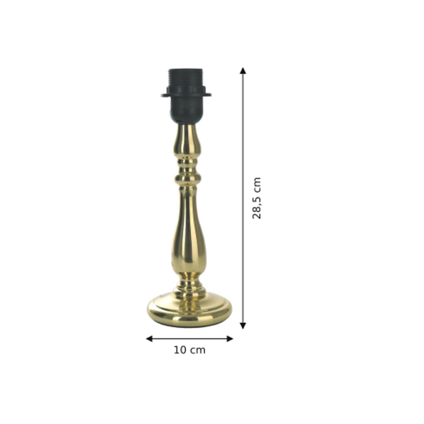 Maßzeichnung mit allen Abmessungen in Zentimetern: Various Lampenfuß Lampenfuß - Messing - 28.5 cm - Metall - E27
