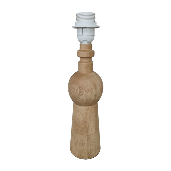 Natürlicher Lampenfuß aus Holz mit einer Höhe von 31,5 cm. Er bringt Wärme und Gemütlichkeit in jeden Raum.