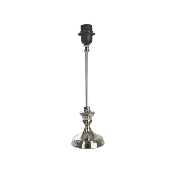 Moderner Lampenfuß in Nickel mit 37 cm Höhe. Ideal für stylische Tisch- oder Stehlampen und sorgt für elegantes Ambiente.