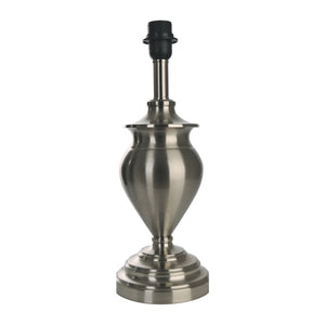 Moderner Lampenfuß in Nickel mit einer Höhe von 40,5 cm. Ideal für individuelle Leuchten und stilvolle Akzente.