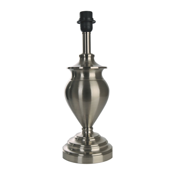 Moderner Lampenfuß in Nickel mit einer Höhe von 40,5 cm. Ideal für individuelle Leuchten und stilvolle Akzente.