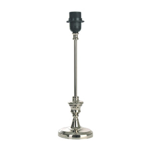 Klassischer Lampenfuß in Nickel mit einer Höhe von 37 cm. Perfekt für stilvolle Tischlampen und elegante Beleuchtung.