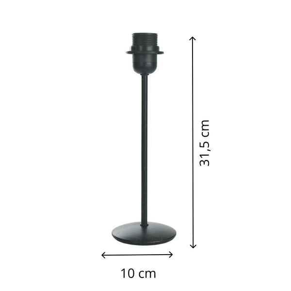 Moderner Lampenfuß in elegantem Schwarz. Perfekt für individuelle Lichtlösungen und stilvolle Akzente in jedem Raum.